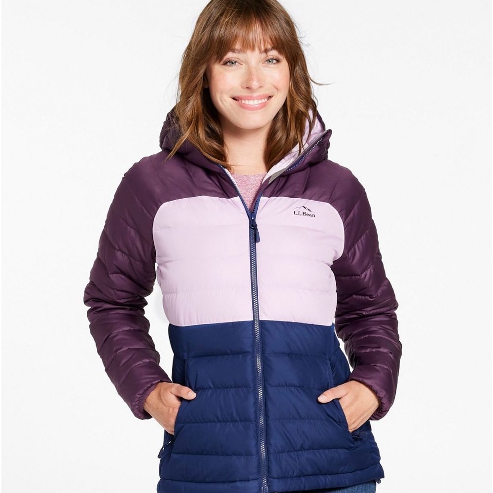 L.L. Bean Women's Tri-Color Puffer Jacket